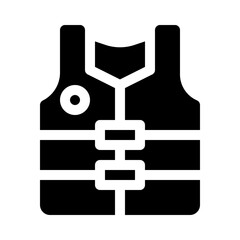 life jacket glyph icon