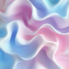 Obraz premium Abstract pastel colors 3d background. Dreamy three-dimensional background in soft abstract flow colors gradient surface, creating lines, waves and swirls. Wrinkle silicone sheet background