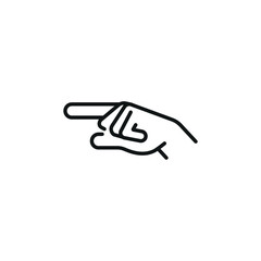 Pointing Hand Gesture icon. Simple pointing hand gesture icon for social media, app, and web design. Vector illustration.