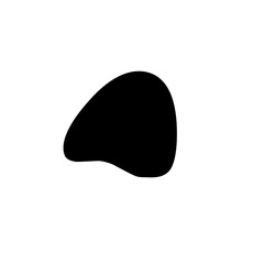 black abstract blob shape