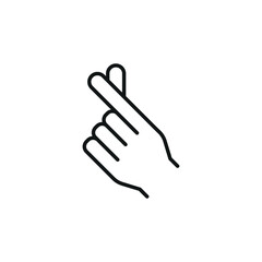 Finger Heart icon. Simple finger heart icon for social media, app, and web design. Vector illustration.