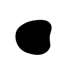 black abstract blob shape