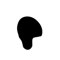 black abstract blob shape