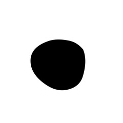 black abstract blob shape