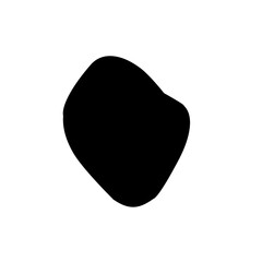 black abstract blob shape