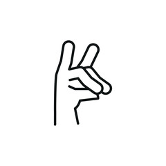 Hand gesture icon. Simple icon depicting a hand making a gesture, suitable for communication, social media, app, and web design. Vector illustration