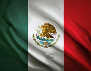 Naklejka premium 3d illustration of fluttering flag of Mexico texture