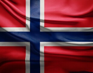 Obraz premium 3d illustration of fluttering flag of Norway texture