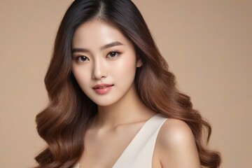 Fototapeta premium Beautiful Fashion Model with Flawless Skin and Sensual Lips