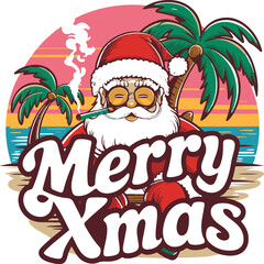 Merry Xmas a unique T shirt design vector .