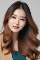 Beautiful Fashion Model with Flawless Skin and Sensual Lips