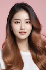 Beautiful Fashion Model with Flawless Skin and Sensual Lips