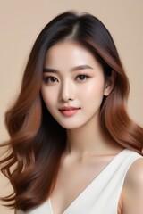 Beautiful Fashion Model with Flawless Skin and Sensual Lips