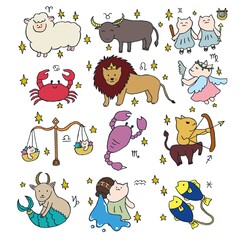 Fototapeta premium 12星座 セット 星座占い