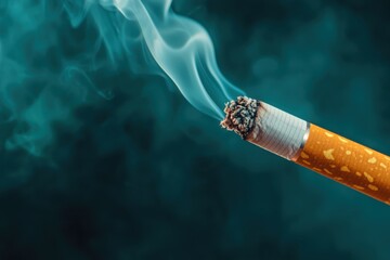 Cigarette smoke causing damage to the lungs, illustrating lung disease from smoking tobacco.







