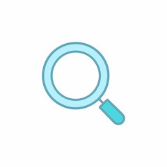 Magnifying glass icon. Vector illustration.