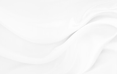 Obraz premium White gray satin texture that is white silver fabric silk panorama background with beautiful soft blur pattern natural.