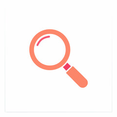 Search or find icon. Flat vector design.