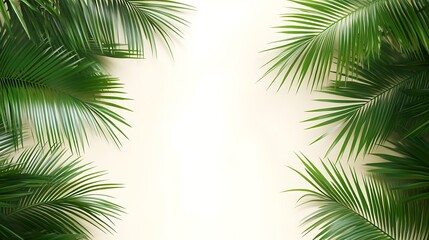 Tropical Palm Leaves Frame