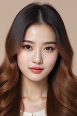 Beautiful Fashion Model with Flawless Skin and Sensual Lips