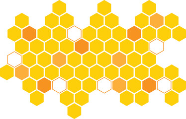 abstract yellow bee honeycomb vector background design.