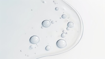 Clear gel with bubbles