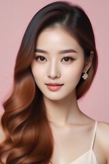 Fototapeta premium Beautiful Fashion Model with Flawless Skin and Sensual Lips