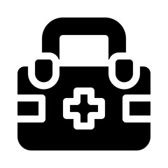 emergency kit glyph icon