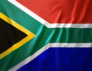 Obraz premium 3d illustration of fluttering flag of South Africa texture