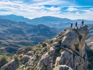 landscape with mountains and clouds