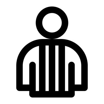 black referee icon clip art preview