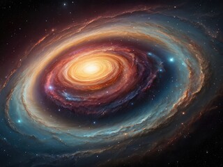 space galaxy with stars,planet in space,spiral galaxy in space,planet in space