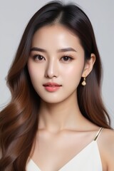 Obraz premium Beautiful Fashion Model with Flawless Skin and Sensual Lips