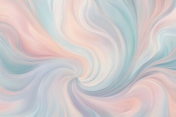 Obraz premium A mix of pastel paint colors in a soft swirling pattern evoking a dreamy abstract feel, AI Generated