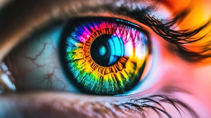 Close-up of a human eye showing intricate iris and details