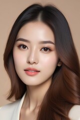 Fototapeta premium Beautiful Fashion Model with Flawless Skin and Sensual Lips