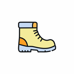Boot flat icon. Single high quality outline symbol for web design or mobile app.