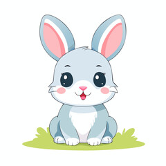 Obraz premium Rabbit Cute Small Cartoon Baby Animal Character 