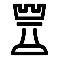 Fototapeta premium rook, game, chess, strategy outline icon