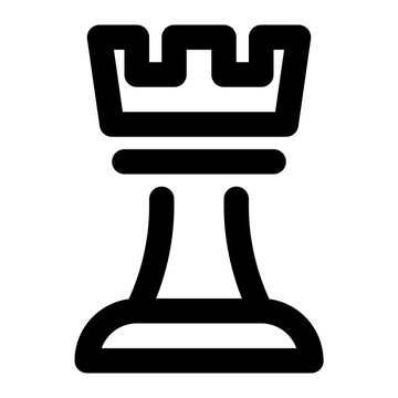 recommend clip art: rook, game, chess, strategy outline icon