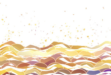 和柄　波　年賀状　背景