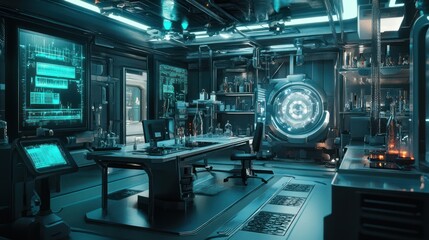Futuristic Laboratory Interior with Advanced Equipment