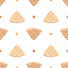 Seamless patterns of Waffle cartoon doodle.
