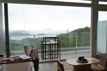 view from the window to the sea