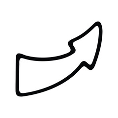 arrow up hand drawn illustration