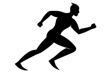 silhouettes of people running pose vector illustration
