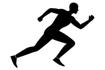 silhouettes of people running pose vector illustration
