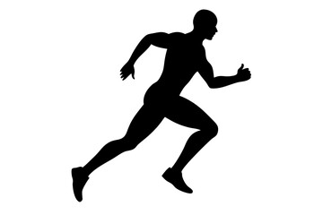 silhouettes of people running pose vector illustration

