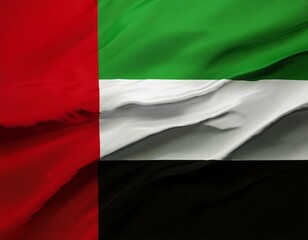 Fototapeta premium 3d illustration of fluttering flag of United Arab Emirates texture