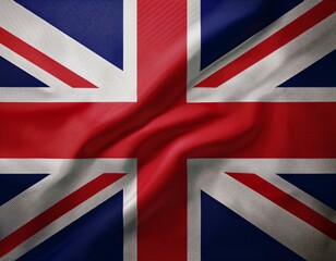 Fototapeta premium 3d illustration of fluttering flag of United Kingdom texture